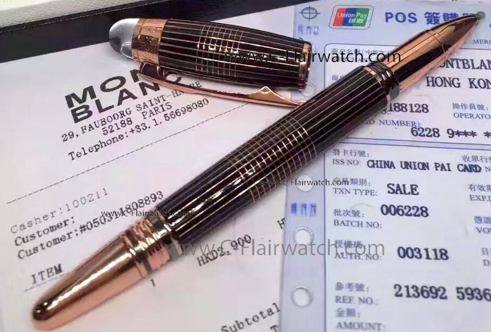 Buy Copy Mont Blanc StarWalker Pens - Rose Gold Clip Fineliner